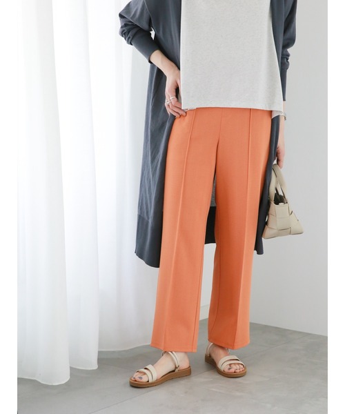 Samansa Mos2 blue（サマンサモスモスブルー）の「へリンボーンカットジョーゼットパンツ（その他パンツ・レディース・グリーン/オレンジ/キナリ・ﾌﾘ-）」の11枚目の写真