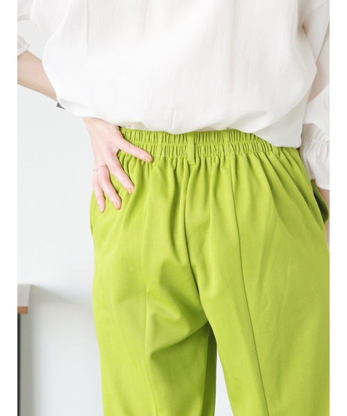 Samansa Mos2 blue（サマンサモスモスブルー）の「へリンボーンカットジョーゼットパンツ（その他パンツ・レディース・グリーン/オレンジ/キナリ・ﾌﾘ-）」の18枚目の写真