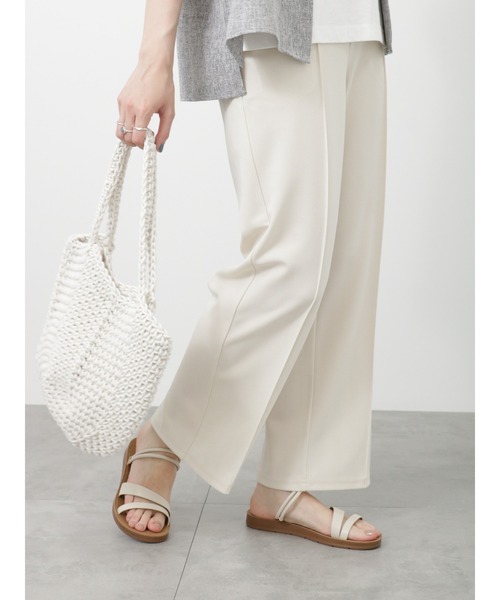 Samansa Mos2 blue（サマンサモスモスブルー）の「へリンボーンカットジョーゼットパンツ（その他パンツ・レディース・グリーン/オレンジ/キナリ・ﾌﾘ-）」の22枚目の写真