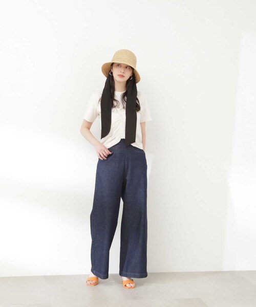 N.（N. Natural Beauty Basic）（エヌエヌナチュラルビューティーベーシック）の「◆ビスチェレイヤーカットソー（Tシャツ/カットソー・レディース・ブラック/オフホワイト・MEDIUM）」の20枚目の写真