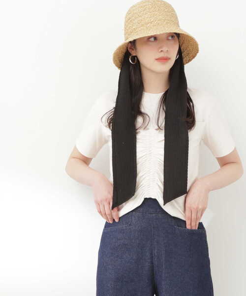 N.（N. Natural Beauty Basic）（エヌエヌナチュラルビューティーベーシック）の「◆ビスチェレイヤーカットソー（Tシャツ/カットソー・レディース・ブラック/オフホワイト・MEDIUM）」の17枚目の写真