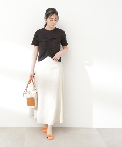 N.（N. Natural Beauty Basic）（エヌエヌナチュラルビューティーベーシック）の「◆ビスチェレイヤーカットソー（Tシャツ/カットソー・レディース・ブラック/オフホワイト・MEDIUM）」の7枚目の写真
