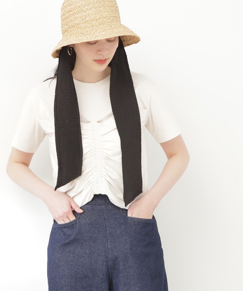 N.（N. Natural Beauty Basic）（エヌエヌナチュラルビューティーベーシック）の「◆ビスチェレイヤーカットソー（Tシャツ/カットソー・レディース・ブラック/オフホワイト・MEDIUM）」の5枚目の写真