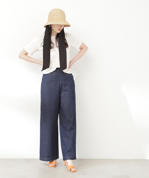 N.（N. Natural Beauty Basic）（エヌエヌナチュラルビューティーベーシック）の「◆ビスチェレイヤーカットソー（Tシャツ/カットソー・レディース・ブラック/オフホワイト・MEDIUM）」の8枚目の写真