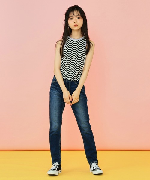 Lee（リー）の「Lee/リー【100-150cm】キッズ ストレッチ ストレートデニムパンツ 長く使える（デニムパンツ・キッズ・インディゴブルー/ダークインディゴブルー/ブラック系その他/ライトインディゴブルー/ブラック系その他2・130/110/120/100/150/140）」の4枚目の写真