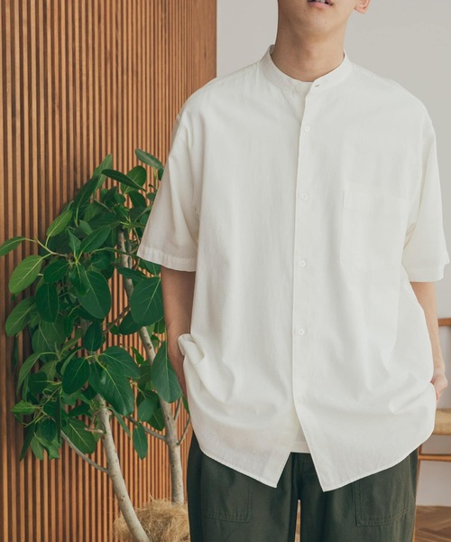 FORK&SPOON（フォークアンドスプーン）の「FORK&SPOON　コットンリネンシャツ（シャツ/ブラウス・メンズ・チェック/ネイビー/オフホワイト・5/4）」の2枚目の写真