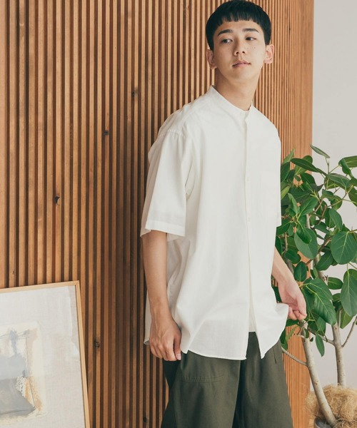 FORK&SPOON（フォークアンドスプーン）の「FORK&SPOON　コットンリネンシャツ（シャツ/ブラウス・メンズ・チェック/ネイビー/オフホワイト・5/4）」の15枚目の写真