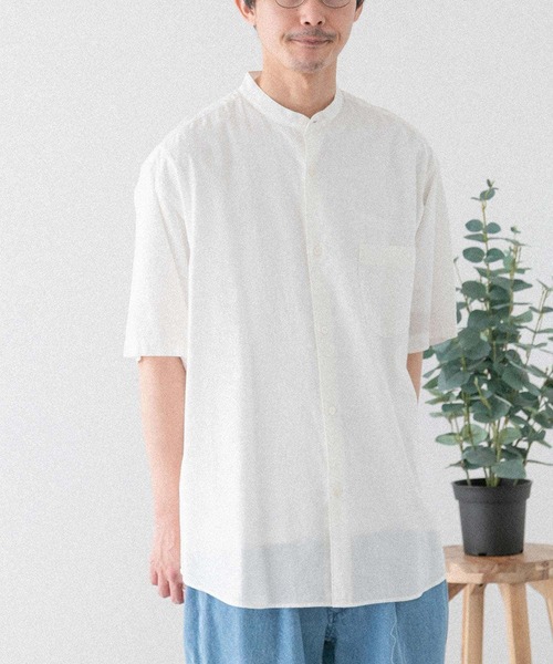 FORK&SPOON（フォークアンドスプーン）の「FORK&SPOON　コットンリネンシャツ（シャツ/ブラウス・メンズ・チェック/ネイビー/オフホワイト・5/4）」の6枚目の写真