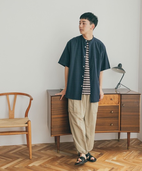 FORK&SPOON（フォークアンドスプーン）の「FORK&SPOON　コットンリネンシャツ（シャツ/ブラウス・メンズ・チェック/ネイビー/オフホワイト・5/4）」の12枚目の写真