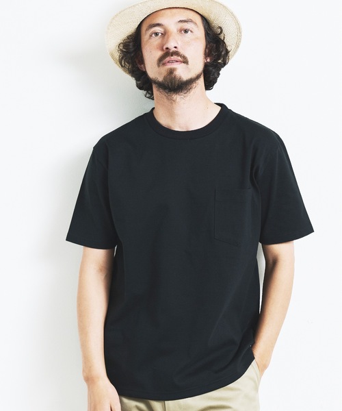 Magine（マージン）の「HEAVY CTN  C/N PKT TEE S/S:ヘビーコットン  クルーネック  半袖 ポケット TEE（Tシャツ/カットソー・メンズ・チャコールグレー/ブラック/グレー/ホワイト/ネイビー・44/46/48）」の3枚目の写真