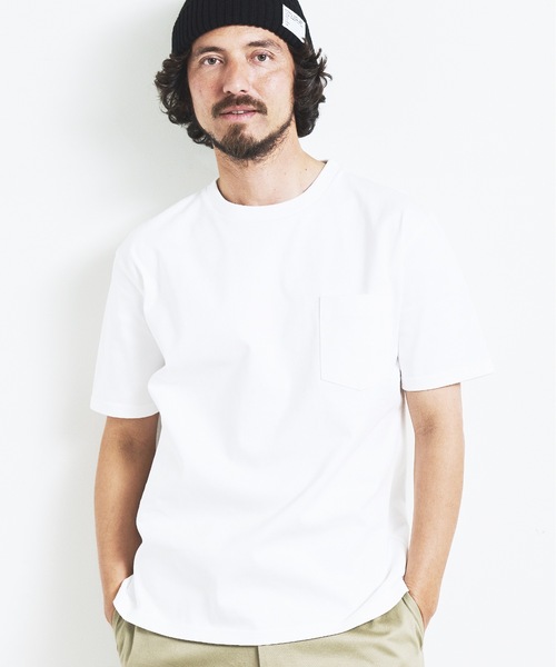 Magine（マージン）の「HEAVY CTN  C/N PKT TEE S/S:ヘビーコットン  クルーネック  半袖 ポケット TEE（Tシャツ/カットソー・メンズ・チャコールグレー/ブラック/グレー/ホワイト/ネイビー・44/46/48）」の6枚目の写真