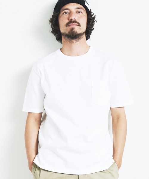 Magine（マージン）の「HEAVY CTN  C/N PKT TEE S/S:ヘビーコットン  クルーネック  半袖 ポケット TEE（Tシャツ/カットソー・メンズ・チャコールグレー/ブラック/グレー/ホワイト/ネイビー・44/46/48）」の7枚目の写真