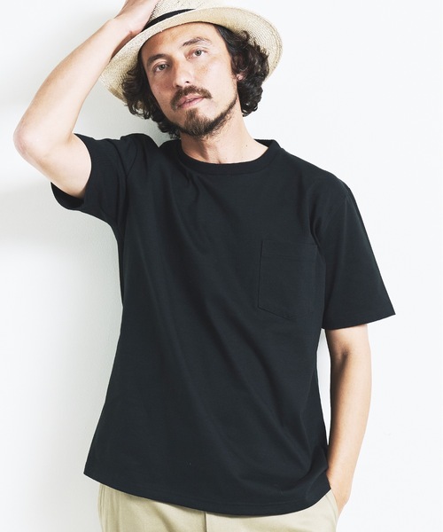 Magine（マージン）の「HEAVY CTN  C/N PKT TEE S/S:ヘビーコットン  クルーネック  半袖 ポケット TEE（Tシャツ/カットソー・メンズ・チャコールグレー/ブラック/グレー/ホワイト/ネイビー・44/46/48）」の9枚目の写真