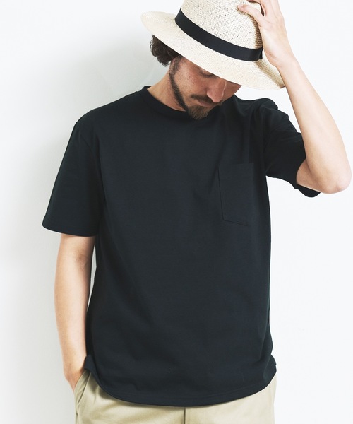 Magine（マージン）の「HEAVY CTN  C/N PKT TEE S/S:ヘビーコットン  クルーネック  半袖 ポケット TEE（Tシャツ/カットソー・メンズ・チャコールグレー/ブラック/グレー/ホワイト/ネイビー・44/46/48）」の8枚目の写真