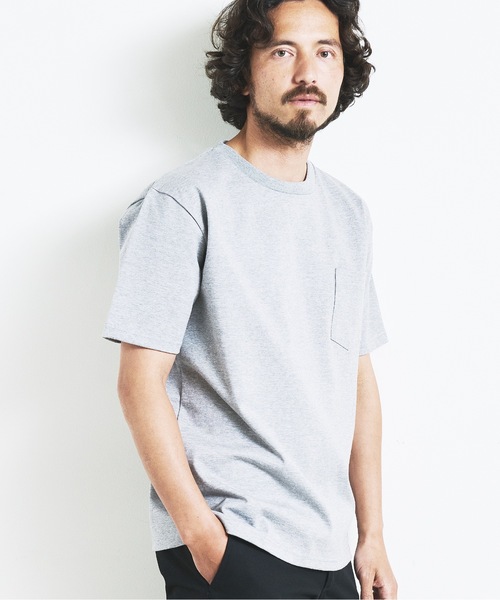 Magine（マージン）の「HEAVY CTN  C/N PKT TEE S/S:ヘビーコットン  クルーネック  半袖 ポケット TEE（Tシャツ/カットソー・メンズ・チャコールグレー/ブラック/グレー/ホワイト/ネイビー・44/46/48）」の16枚目の写真