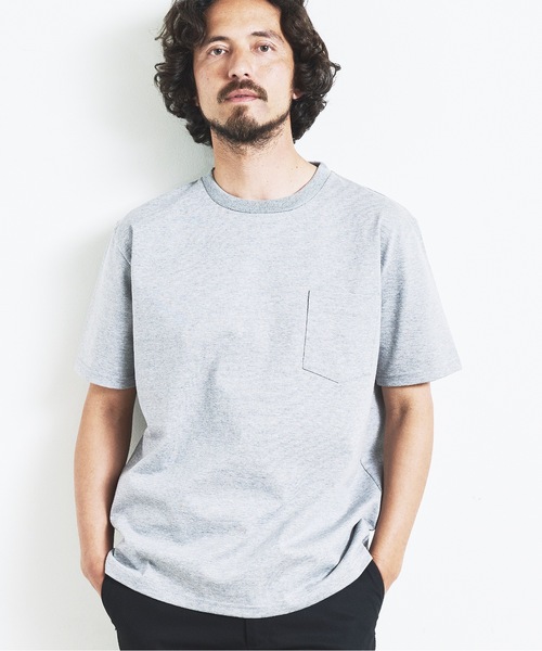 Magine（マージン）の「HEAVY CTN  C/N PKT TEE S/S:ヘビーコットン  クルーネック  半袖 ポケット TEE（Tシャツ/カットソー・メンズ・チャコールグレー/ブラック/グレー/ホワイト/ネイビー・44/46/48）」の17枚目の写真