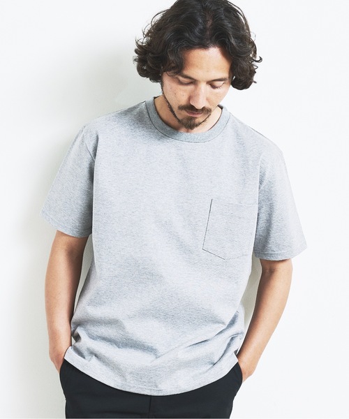 Magine（マージン）の「HEAVY CTN  C/N PKT TEE S/S:ヘビーコットン  クルーネック  半袖 ポケット TEE（Tシャツ/カットソー・メンズ・チャコールグレー/ブラック/グレー/ホワイト/ネイビー・44/46/48）」の18枚目の写真