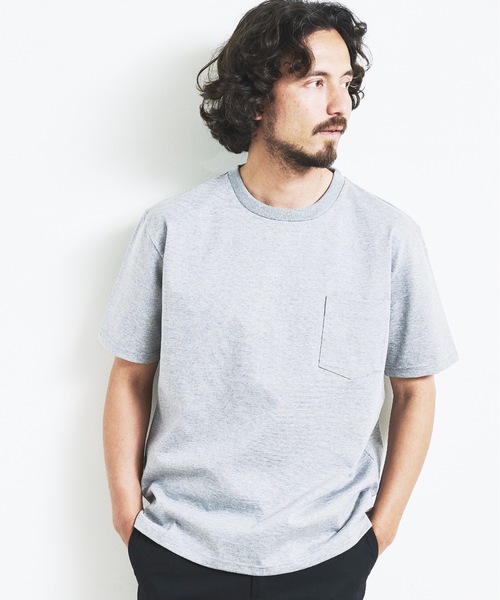 Magine（マージン）の「HEAVY CTN  C/N PKT TEE S/S:ヘビーコットン  クルーネック  半袖 ポケット TEE（Tシャツ/カットソー・メンズ・チャコールグレー/ブラック/グレー/ホワイト/ネイビー・44/46/48）」の19枚目の写真