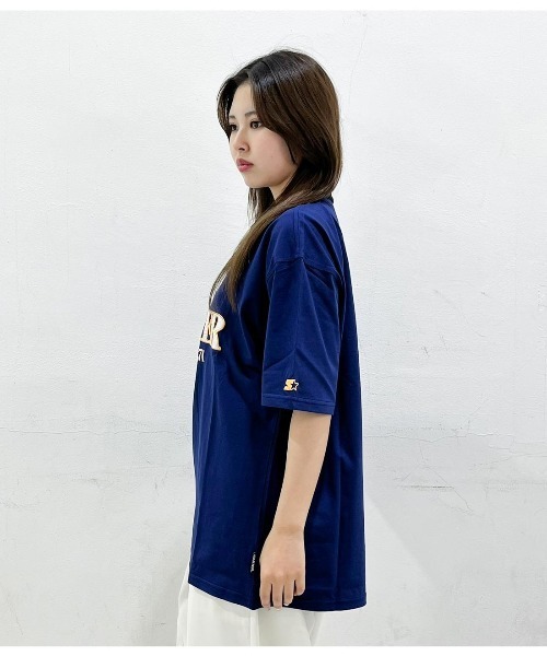 STARTER（スターター）の「ハーフジップ襟  配色半袖Tシャツ（Tシャツ/カットソー・メンズ・ブラック/ネイビー/ベージュ・L/XL/M）」の17枚目の写真