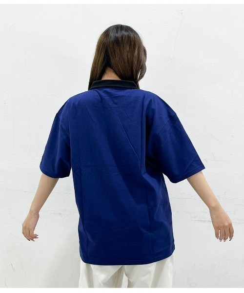 STARTER（スターター）の「ハーフジップ襟  配色半袖Tシャツ（Tシャツ/カットソー・メンズ・ブラック/ネイビー/ベージュ・L/XL/M）」の18枚目の写真