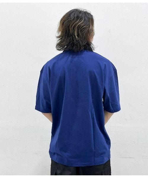 STARTER（スターター）の「ハーフジップ襟  配色半袖Tシャツ（Tシャツ/カットソー・メンズ・ブラック/ネイビー/ベージュ・L/XL/M）」の21枚目の写真