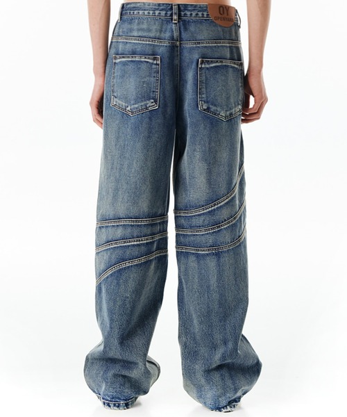 OY(オーワイ)の「『OY/オーワイ』 WAVE LINES WASHING JEANS/ウェーブライン ウォッシュド加工 ジーンズ デニムパンツ(デニムパンツ・メンズ・ブルー・M/L)」の3枚目の写真