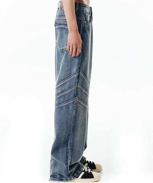OY(オーワイ)の「『OY/オーワイ』 WAVE LINES WASHING JEANS/ウェーブライン ウォッシュド加工 ジーンズ デニムパンツ(デニムパンツ・メンズ・ブルー・M/L)」の8枚目の写真