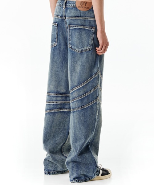 OY(オーワイ)の「『OY/オーワイ』 WAVE LINES WASHING JEANS/ウェーブライン ウォッシュド加工 ジーンズ デニムパンツ(デニムパンツ・メンズ・ブルー・M/L)」の7枚目の写真
