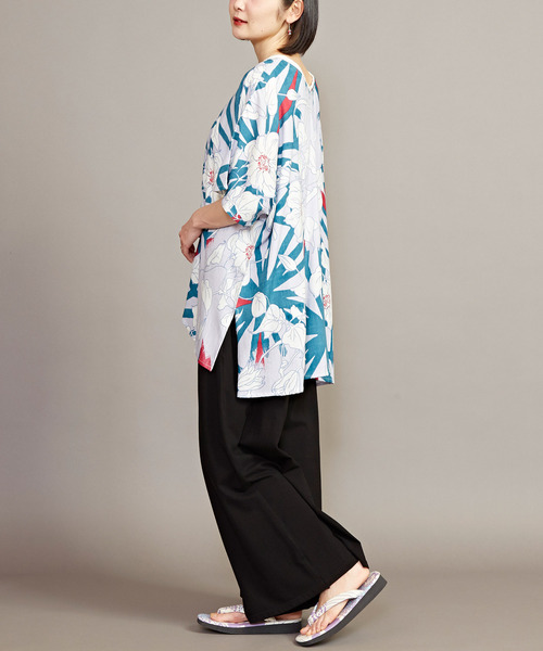 カヤ（カヤ）の「【カヤ】湯のゆるりメンズワイドパンツ（その他パンツ・メンズ・ブルー/ライトグレー/ブラウン/スミクロ・FREE）」の13枚目の写真