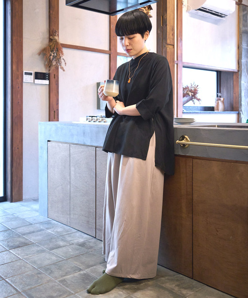 カヤ（カヤ）の「【カヤ】湯のゆるりメンズワイドパンツ（その他パンツ・メンズ・ブルー/ライトグレー/ブラウン/スミクロ・FREE）」の20枚目の写真