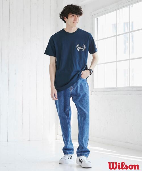 wilson(ウィルソン)の「WILSON(ウィルソン)別注プリントTシャツ(Tシャツ/カットソー・メンズ・ネイビー/ブラック/グレー・S/M/L/XL)」の13枚目の写真