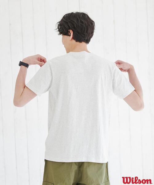 wilson(ウィルソン)の「WILSON(ウィルソン)別注プリントTシャツ(Tシャツ/カットソー・メンズ・ネイビー/ブラック/グレー・S/M/L/XL)」の5枚目の写真