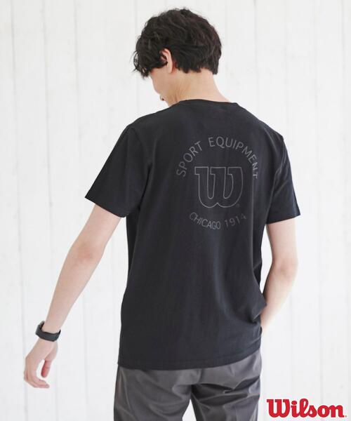 wilson(ウィルソン)の「WILSON(ウィルソン)別注プリントTシャツ(Tシャツ/カットソー・メンズ・ネイビー/ブラック/グレー・S/M/L/XL)」の6枚目の写真