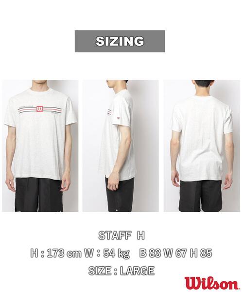 wilson(ウィルソン)の「WILSON(ウィルソン)別注プリントTシャツ(Tシャツ/カットソー・メンズ・ネイビー/ブラック/グレー・S/M/L/XL)」の15枚目の写真