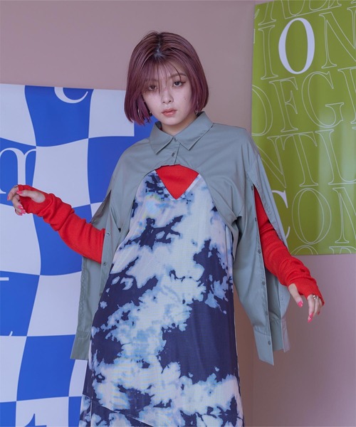 miette(ミエット)の「スリットスリーブシャツボレロ(シャツ/ブラウス・レディース・グレー/オフホワイト/ライトブルー/ブラック・FREE)」の13枚目の写真