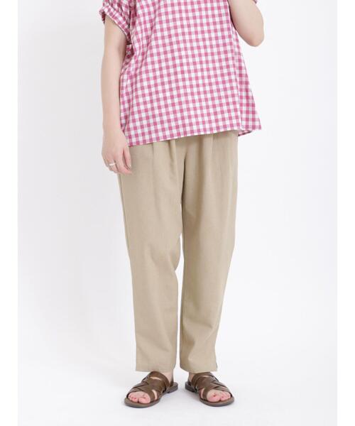 Samansa Mos2(サマンサ モスモス)の「【クイックドライ】タックテーパードパンツ(その他パンツ・レディース・チャコールグレー/グレー/ブラック/グリーン/ベージュ・F)」の5枚目の写真