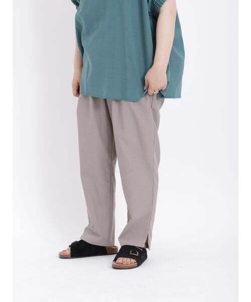 Samansa Mos2(サマンサ モスモス)の「【クイックドライ】タックテーパードパンツ(その他パンツ・レディース・チャコールグレー/グレー/ブラック/グリーン/ベージュ・F)」の4枚目の写真