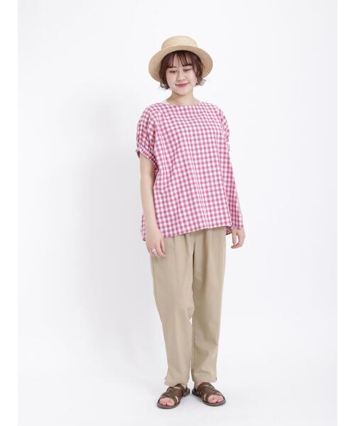 Samansa Mos2(サマンサ モスモス)の「【クイックドライ】タックテーパードパンツ(その他パンツ・レディース・チャコールグレー/グレー/ブラック/グリーン/ベージュ・F)」の9枚目の写真