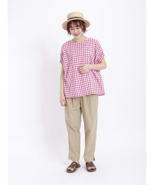 Samansa Mos2(サマンサ モスモス)の「【クイックドライ】タックテーパードパンツ(その他パンツ・レディース・チャコールグレー/グレー/ブラック/グリーン/ベージュ・F)」の10枚目の写真