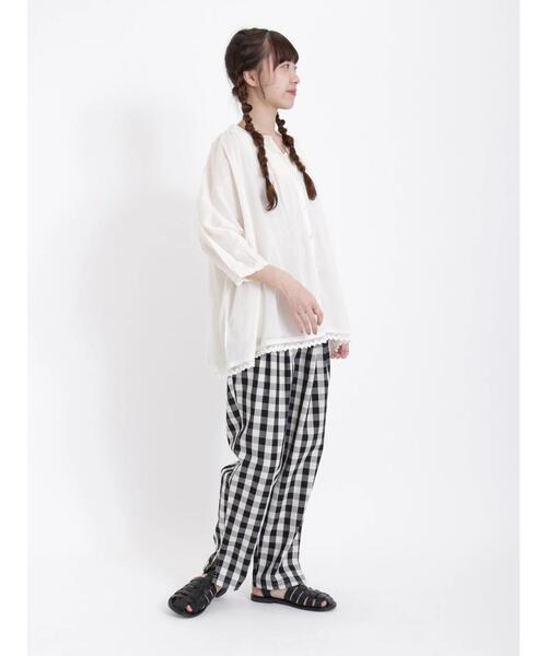 Samansa Mos2(サマンサ モスモス)の「【クイックドライ】タックテーパードパンツ(その他パンツ・レディース・チャコールグレー/グレー/ブラック/グリーン/ベージュ・F)」の13枚目の写真