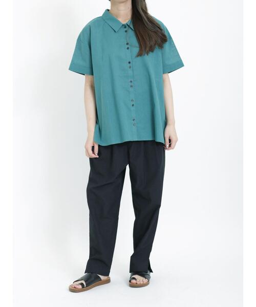 Samansa Mos2(サマンサ モスモス)の「【クイックドライ】タックテーパードパンツ(その他パンツ・レディース・チャコールグレー/グレー/ブラック/グリーン/ベージュ・F)」の19枚目の写真