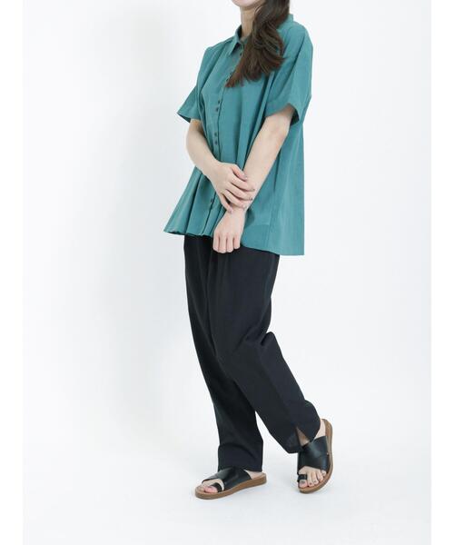 Samansa Mos2(サマンサ モスモス)の「【クイックドライ】タックテーパードパンツ(その他パンツ・レディース・チャコールグレー/グレー/ブラック/グリーン/ベージュ・F)」の20枚目の写真