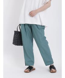 【クイックドライ】タックテーパードパンツ