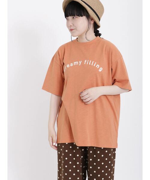 Samansa Mos2（サマンサ モスモス）の「【UV加工】スラブロゴTシャツ（Tシャツ/カットソー・レディース・オフホワイト/オレンジ/グリーン/ベージュ・F）」の22枚目の写真