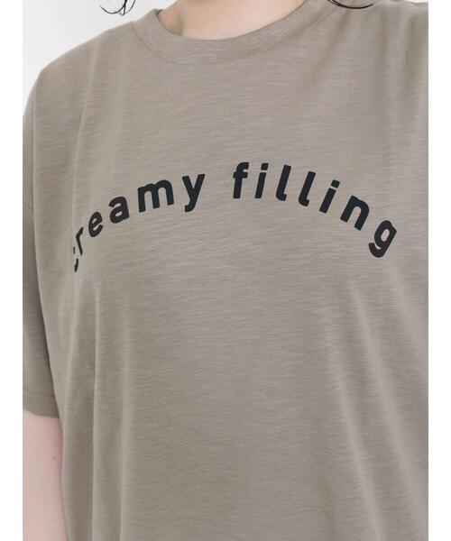 Samansa Mos2（サマンサ モスモス）の「【UV加工】スラブロゴTシャツ（Tシャツ/カットソー・レディース・オフホワイト/オレンジ/グリーン/ベージュ・F）」の20枚目の写真