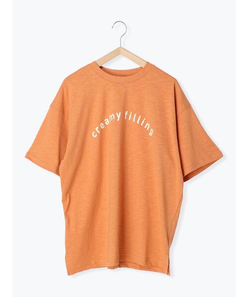 Samansa Mos2（サマンサ モスモス）の「【UV加工】スラブロゴTシャツ（Tシャツ/カットソー・レディース・オフホワイト/オレンジ/グリーン/ベージュ・F）」の21枚目の写真