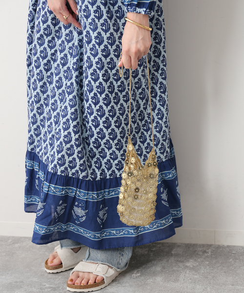 SLOBE IENA（スローブイエナ）の「【Pondichery/ポンディシェリ】メタルショルダーバッグ（ショルダーバッグ・レディース・ゴールド/シルバー・FREE）」の13枚目の写真