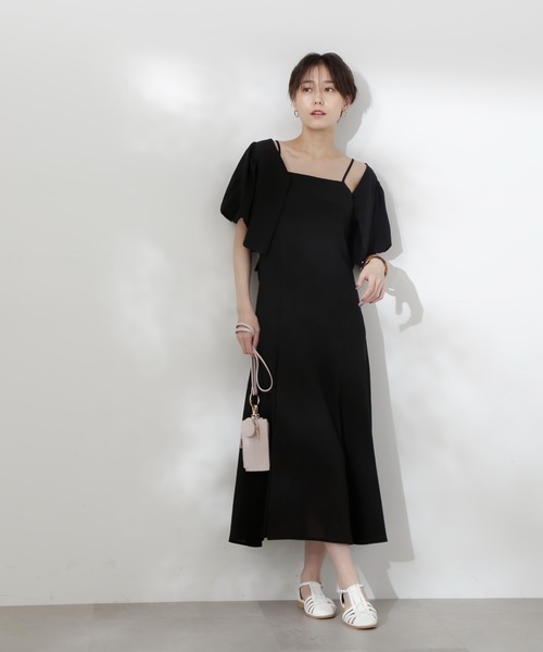 N.（N. Natural Beauty Basic）（エヌエヌナチュラルビューティーベーシック）の「◆ドロストブラウスセットワンピース（ワンピース・レディース・グリーン/ブラック・MEDIUM）」の10枚目の写真