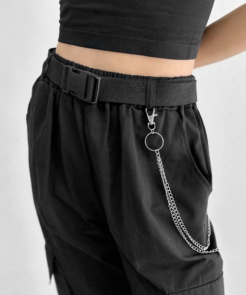 LVEU.】バックルベルトチェーンカーゴパンツ / ボトムス パンツ カーゴ