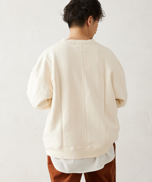 JOURNAL STANDARD relume（ジャーナルスタンダード　レリューム）の「CALIFORNIA UPCYCLE ヘンリーネックスウェット（スウェット・メンズ・ブラック系その他/アイボリー/ライトグレー・LARGE/MEDIUM）」の6枚目の写真